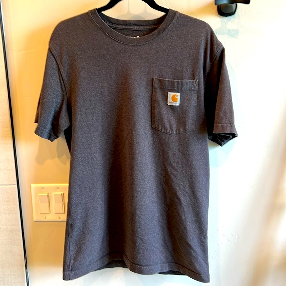 Size S dark gray Carhartt t-shirt, loose fit, gently used